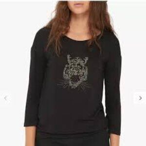 Gerard Darel Tiger Semi Sequin Top